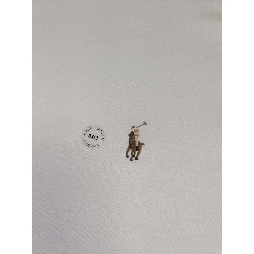 Polo Ralph Lauren Shirt Mens 3XLT 3XL Tall Cream New Cotton Work Preppy Pony
